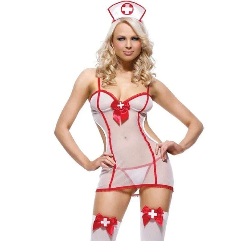 Seductive Nurse Costume - Exotic Lingerie for Role Play and Cosplay