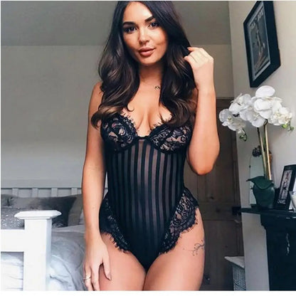 Erotic Lingerie Sexy Costumes Lace Siamese Perspective Temptation Lenceria Underwear G-String Sexy Lingerie Adult Products S1526