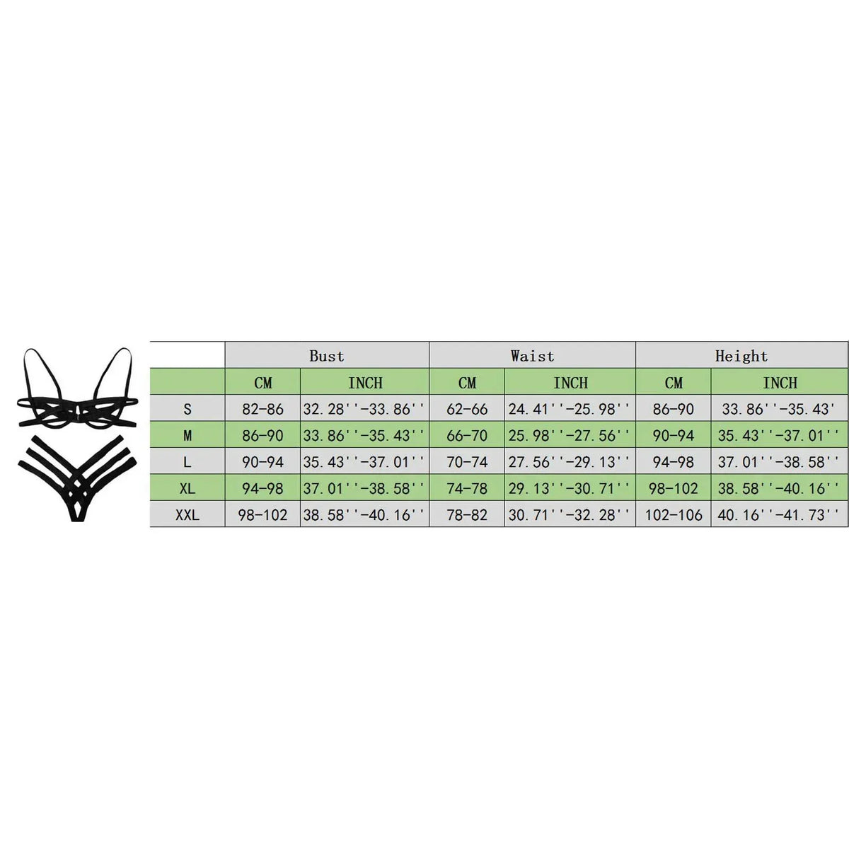 Amnesia Bondage, Sexy Lingerie, Women'S Bra and Panty Set, Erotic, Hollow-Out, Black, No Cups, Julia - Style Bra, Thong（