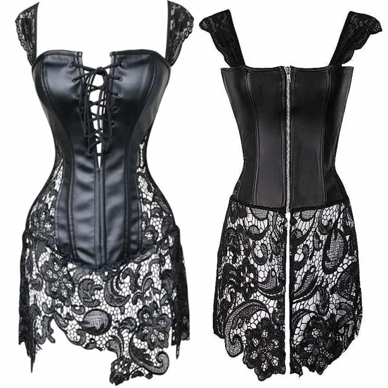 Plus Size PU Leather Pole Dance Lingerie for Women - Elegant Erotic Costumes and Underwear