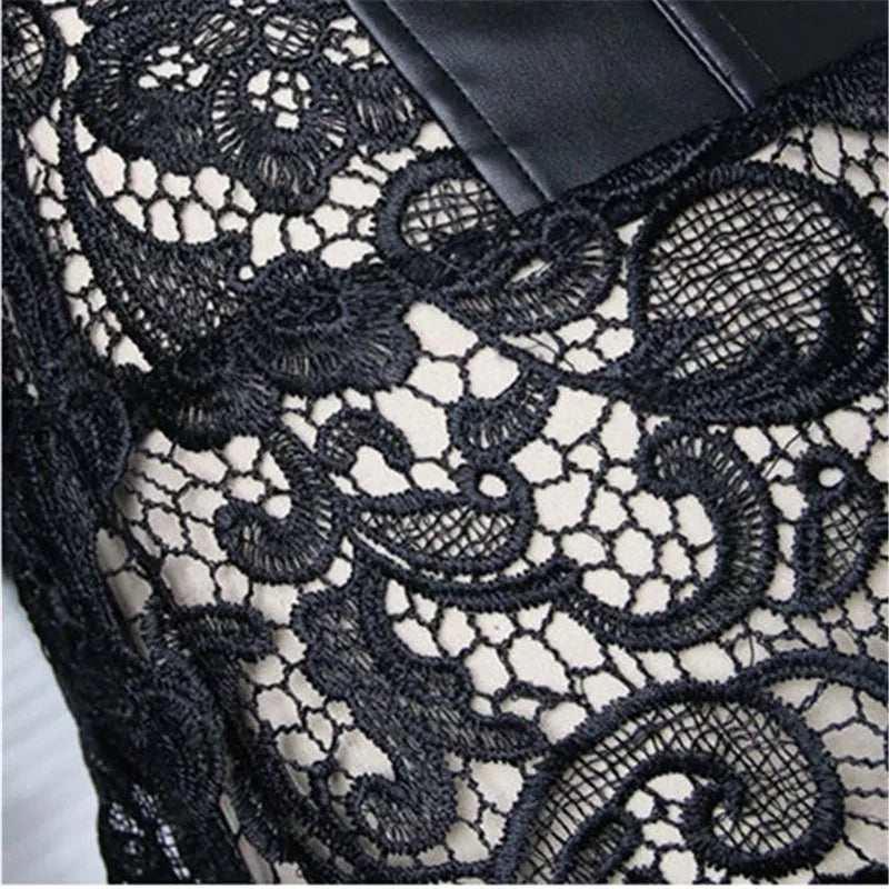 Plus Size PU Leather Pole Dance Lingerie for Women - Elegant Erotic Costumes and Underwear